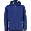 CMP Melange Softshell Jacket With Climaprotect Wp 7,000 Technology, Hooded Knit Tech fleece, Boy, Bluish-Electric, 116