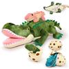 MorisMos 60cm Coccodrillo Peluche Grande Bambini nella Pancia, Realistico Coccodrilli Giocattolo di Peluche Alligatore Verde Morbido, Idee Regalo Natale per Bambini Ragazze Ragazzi Compleanno