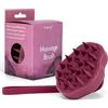 Bellody® Spazzola massaggiante originale per cuoio capelluto, per massaggio e stimolazione della crescita dei capelli (1 pezzo in rosso bordeaux) - Massaggiatore per capelli bagnati e secchi
