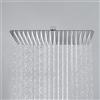 JOHO Soffione Doccia a Pioggia Grande in Acciaio Inox 304 con Ugelli Anticalcare, Cromo Docce Fisso Alta Pressione Rettangolare (35 x 25 cm)