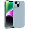 MyGadget Cover per iPhone 14 - Custodia in Silicone Morbido a Doppio Strato - Case con Protezione Fotocamera & Fodera Interna Antigraffio - Azzurro