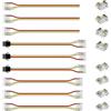 PAUTIX Connettori per 12MM striscia LED COB RGBIC, set di connettori senza saldatura a 3 pin, connettore striscia-maschio, connettore gapless, connettore striscia-cavo