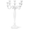 Gräfenstayn Candelabro portacandele 1, 3 o 5 Bracci - Varie Misure - candelabro Color Argento, Nero, Bianco od Oro (M, Bianco)
