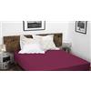 Home Linge Passion Lenzuolo con angoli 100% cotone - 57 fili/cm² - Dimensione 140 x 190 cm - Fucsia - Berretto 35 cm - Tessuto stretto - Morbido, traspirante, lavabile
