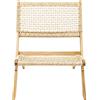 Kare Sedia Pieghevole Copacabana, Rattan, Beige, taglia unica