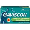 Gaviscon*24 cpr mast 250 mg + 133,5 mg menta