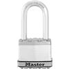 MASTER LOCK Lucchetto ad Alta Sicurezza [Chiave] [Acciaio Laminato] [Esterno] [Archetto L] M5EURDLH - Ideale per Portali, Garage, Lunghezza Archetto,Sconto