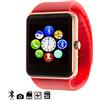 DAM Silica DMQ237RED - Gt08 Bluetooth Watch con sim, fotocamera e slot Micro SD, colore: rosso