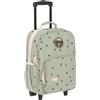 Lässig Valigia per bambini Trolley da viaggio con barra telescopica e ruote per bambini Bagaglio a mano/Trolley Happy Prints oliva