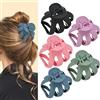 Lolalet Mollettone Capelli Donna 5 Pezzi, Pinze per Capelli Elegante, Ciappo Capelli Donna Forti e Antiscivolo, Capelli Clip Artiglio per Donne e Ragazze - Stile A