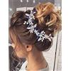 IYOU Cerchietto per capelli da sposa con fiore blu, accessorio per capelli da sposa o damigella d'onore, accessorio per capelli da donna