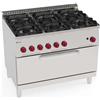 Cucina a gas 6 Fuochi CI Modello RisCu061 con Forno maxi a gas statico cm L