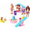 Barbie Chelsea Pecorine Party Due bambole con animali domestici e set di gioco con accessori, giocattolo +3 anni (Mattel HJY88)