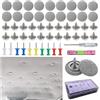 Flyicloud 80Pcs Kit Riparazione Cielo Auto, Riparazione Automobilistica Rivetti Pulsante di Riparazione con 80 Spilli Colorati 1 Cacciavite 1 Metro a Nastro 1 Scatola di Plastica per Tutte Auto