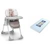 Foppapedretti Meeting Seggiolone, per Bambini da 6 a 36 mesi (fino a 15 Kg), Grigio & Climatic Materasso, 124 x 63 x 12 cm, Bianco