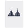 Tezenis Reggiseno Triangolo Lisbon Senza Imbottitura In Pizzo Riciclato Donna Blu