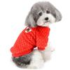 ZUNEA Cappottino Maglione Invernale per Cani di Piccola Taglia Gatto Felpe in Pile Caldo e Morbido Pullover Felpa Cucciolo Cappotto Chihuahua Vestiti Animali Abbigliamento Rosso L