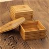 Mokyler Portasapone in bambù naturale, portasapone in legno con coperchio, portasapone, contenitore portasapone, portasapone per vasca da bagno