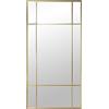 DRW Specchio da parete rettangolare in metallo dorato 80x3x160cm