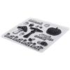 Rayher Clear Stamps Set timbri trasparenti in silicone, tavoletta 102,5x97mm, 13 motivi autunnali, per scrapbooking e decoro, lavori con carta, biglietti d'auguri e pacchi regalo, 50251000