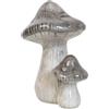 HEITMANN DECO - Funghi in ceramica, grigio, circa 16 cm