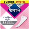 Nuvenia - Proteggi Slip Dailies Style - Massima Protezione e Bordi Flessibili - Confezione da 36 Salva Slip