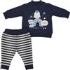 Fs - Baby SET TUTA COMPLETO IN COTONE FELPATO - ESKIMO