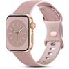 Meliya Cinturino per Apple Watch Cinturino 38mm 40mm 41mm 42mm 44mm 45mm 49mm, Silicone Cinturino di Ricambio per iWatch SE/Apple Watch Series 8 7 6 5 4 3 2 1 Ultra (38/40/41mm, Oro rosa)