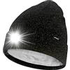 ATNKE LED Cappello con Luce,USB Ricaricabile 4 LED Luce Cappello da Corsa Invernale Calda Pile Foderato Berretto Lavorato Maglia Regali per Uomo e Donna/Pink Goldwire