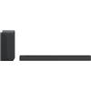 LG S65Q Soundbar TV 420W, 3.1 Canali con Subwoofer Wireless, Audio Meridian Horizon, DTS Virtual:X, AI Sound Pro, Audio ad Alta Risoluzione, Bluetooth, Ingresso Ottico, HDMI in/out