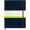 Moleskine Classic Notebook, Taccuino con Pagine Bianche, Copertina Morbida e Chiusura Elastica, Formato XL 19 x 25 cm, Colore Blu Zaffiro, 192 Pagine