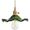 Chrasy E27 Industrielle Sospensione in Vetro Plafoniera Moderno Lampade a Sospensione Lampada a Soffitto Industriale Lampadario E27 Edison Culot Abat-jour per Camera da letto Risto (Verde)