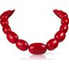 ZAVANA Grande Collana Rossa per Donna, Spessa e Fatta a Mano - Eleganti Gioielli Bohémien di Bigiotteria