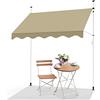 VOUNOT Tenda da Sole Avvolgibile, Tendalino Parasole Retrattile Manuale Regolabile in Altezza con Manovella per Balcone Giardino Esterno, 300x120x210-300 cm, Beige