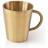Newk Bicchieri in acciaio inox, 300 ml, tazza in metallo, doppia parete, per barbecue, casa, ufficio, feste, guida, colore: oro tiranno