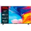 TCL SMART TV 50 ULTRA HD 4K CON HDR E ANDROID TV NERO