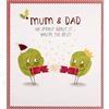 Hallmark Biglietto di Natale per mamma e papà, design divertente con germogli
