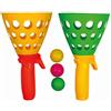 GÜNTHER FLUGSPIELE 1546 - Mc Squeezy Click'n'Catch, gioco di pesca per bambini con 2 cestini e 3 palline di plastica