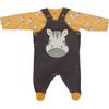Fs - Baby TUTINA NEONATO CINIGLIA SALOPETTE MANICA LUNGA ZEBRA