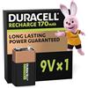 Duracell Batteria Ricaricabile 9V (confezione da 1), 9 V 170 mAH, Energia di lunga durata