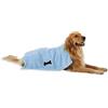 Bone Dry Collezione di Asciugamani per la toelettatura degli Animali Domestici, in Microfibra Assorbente, XL, 41 x 23,5, Blu Ricamato