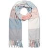 styleBREAKER Sciarpa unisex in morbido plaid con frange lunghe, plaid, invernale, stola 01017110, colore:Bordeaux-Pink-Grigio