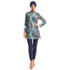 seafanny Costume da Bagno da Donna Modest Musulmano 3 Pezzi Burkini Beach Costumi da Bagno Blu 2XL (Taglia 46-48)