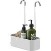 Tiger 2-Store, Mensola sospesa per doccia, 25 cm, colore bianco