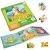 Vesaneae Puzzle per Bambini, 3 in 1 Puzzle Magnetico, Puzzle Animale per Bambini, Puzzle Educativi, Giocattolo da Viaggio Giochi, Puzzle Legno, Giocattoli Educativi per Ragazzi Ragazze di 3 Anni +