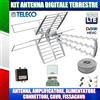 KIT ANTENNA DIGITALE TERRESTRE DVBT2 CON AMPLIFICATORE ADATTO FINO A 4 TV