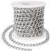 Jinsion 5M/Rotolo Catena Maglie Rocchetto, Catene Alluminio per Bigiotteria, Catena Maglie con Rocchetto, Catena Maglie in Alluminio Non Saldate, per la Creazione di Gioielli, Lavori di Fai da Te