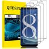 QUESPLE 3 Pezzi Pellicola Protettiva per Samsung Galaxy S8 Plus 6,2 pollici, 3D Copertura Completa Protezione Schermo, HD Trasparente TPU Film Pellicola, Facile Installazione