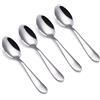 VANRA Set 4 Cucchiai in Acciaio Inox per Bambini - Posate Argento 14 cm