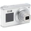 Yunseity Fotocamera Digitale 4K, Videocamera Digitale da 60 MP con Schermo IPS da 2,88 Pollici, Videocamera Compatta con Zoom Ottico 10X Videocamera per Vlogging retrò Luce di Riempimento